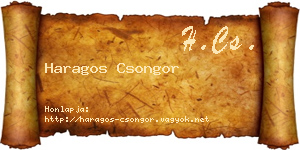 Haragos Csongor névjegykártya